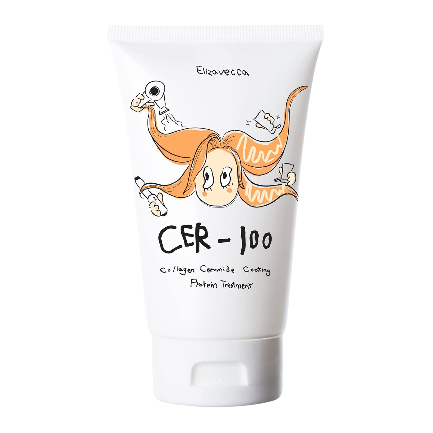 Hair Care Korean Products - CER-100 エリザベッカ コラーゲンセラミド ヘアプロテイントリートメント ディープコンディショナー 乾燥・弱った髪用のアンチフリズヘアマスク