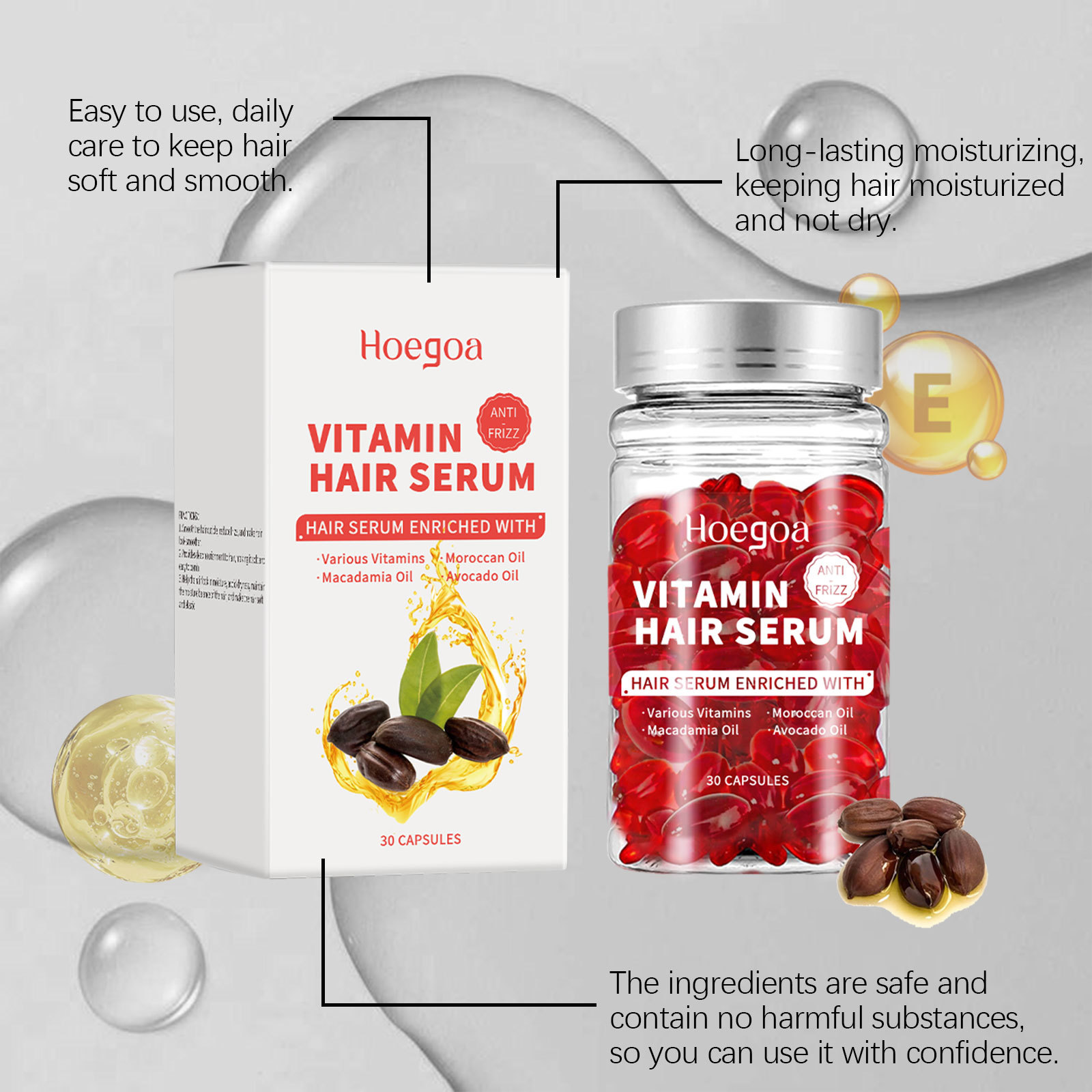Hair Care Products - ビタミン ヘアケア セラム カプセル 再成長促進 オイルコントロール