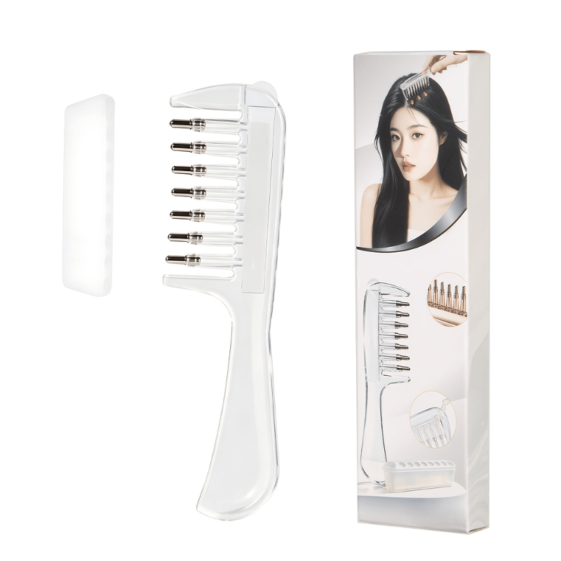 透明なエッセンシャルオイル注入ヘアコーム、再利用可能な頭皮用 - Hair Care Products のレビューと価格
