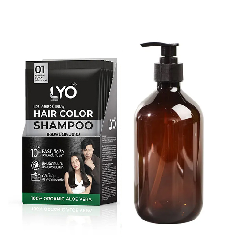 Lyo-天然植物の染毛剤とシャンプーのボトル,栄養のあるケア - Hair Care Lotion のレビューと価格